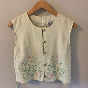 Vintage redone crop blouse.